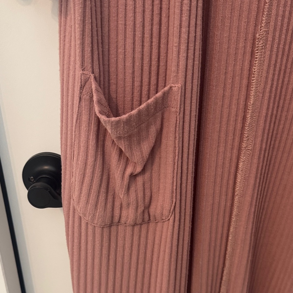 Stars Above Pink Ribbed Knit Robe - Picture 6 of 6